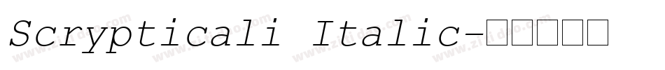Scrypticali Italic字体转换